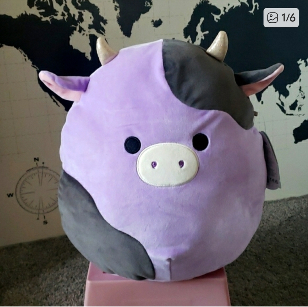 HARD TO FIND Alexi The Purple Cow 12" Squishmallow NEW WITH TAGS